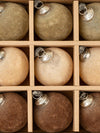 Velvet Holiday Baubles - Olive/Gold/Brown