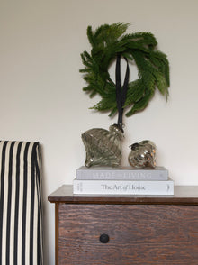  12" Fresh Touch Spruce & Cedar Candle Wreath