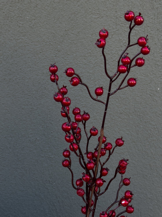 26" Red Berry Spray