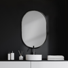 Sylvia Oval Mirror - Graphite