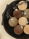 Velvet Holiday Baubles - Olive/Gold/Brown