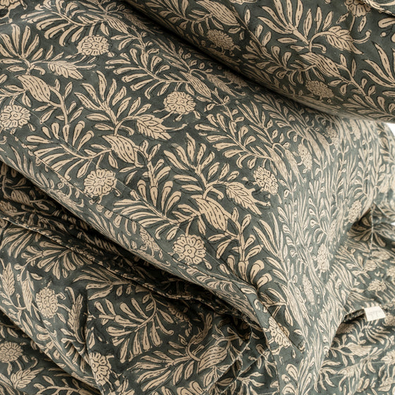 Tulsi Block Print Duvet Set - Queen