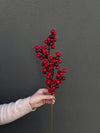 24" Red Berry Spray