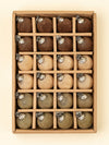 Velvet Holiday Baubles - Olive/Gold/Brown