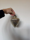 Giant Glass Teardrop Ornament - Silver