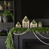 Village with Mistletoe Wreath Set