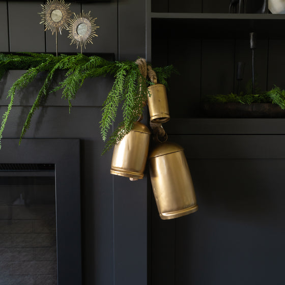 Antique Hanging Bells - Antique Gold