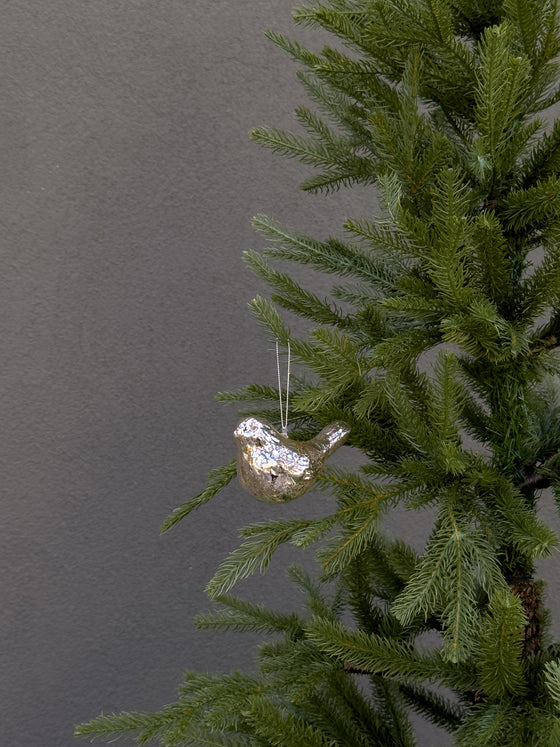 Mercury Glass Bird Ornament