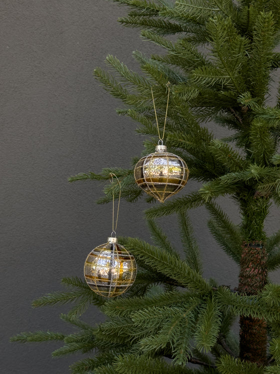 Check Glass Ornament - Round