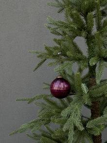  Hammered Red Glass Ornament