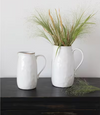 White Stoneware Pitcher - Large