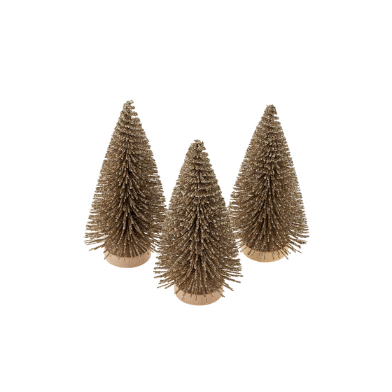 Mini Gold Bottle Brush Tree