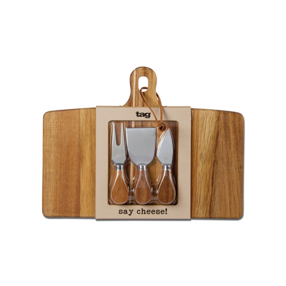 Long Paddle Board & Cheese Knives Set