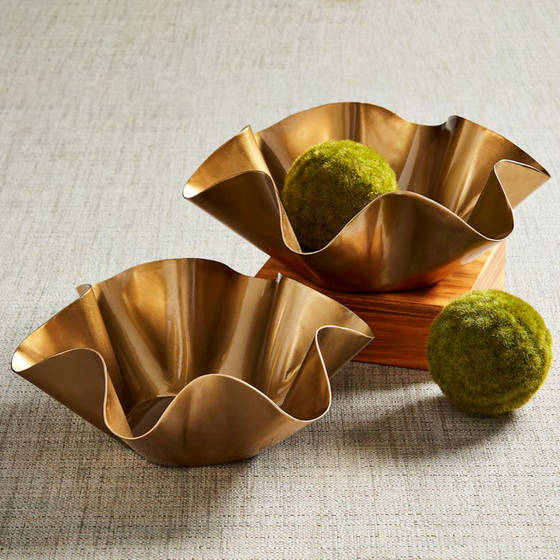 Aluminum Ruffle Bowl