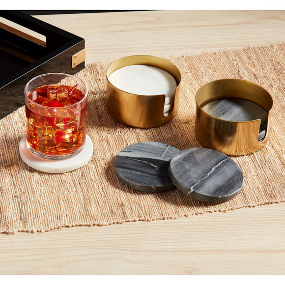 Set of 4 Marble Coasters - Multiple Colours