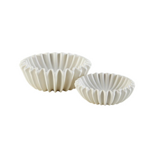  White Fluted Bowls - Set