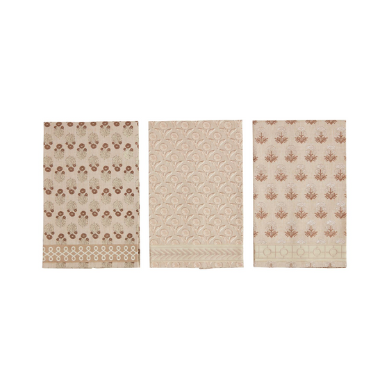 Embroidered Hem Dishtowel - Assorted Patterns