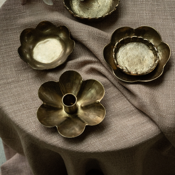 Forged Flower Candle Holder