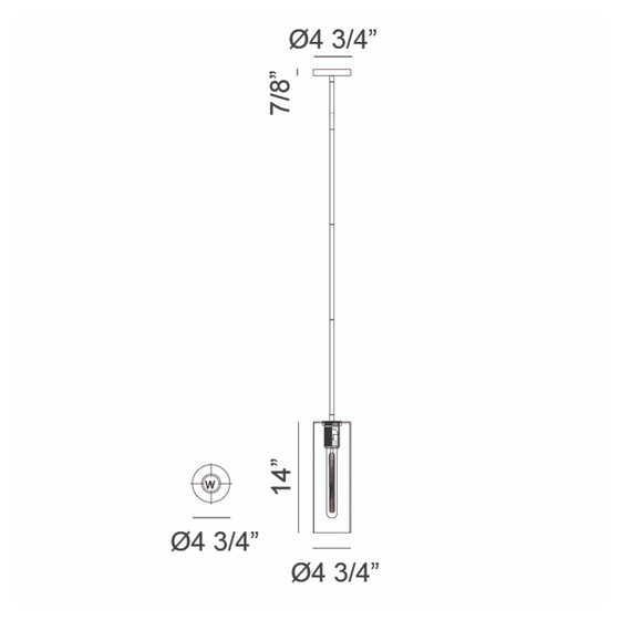 Lincoln Tall Pendant