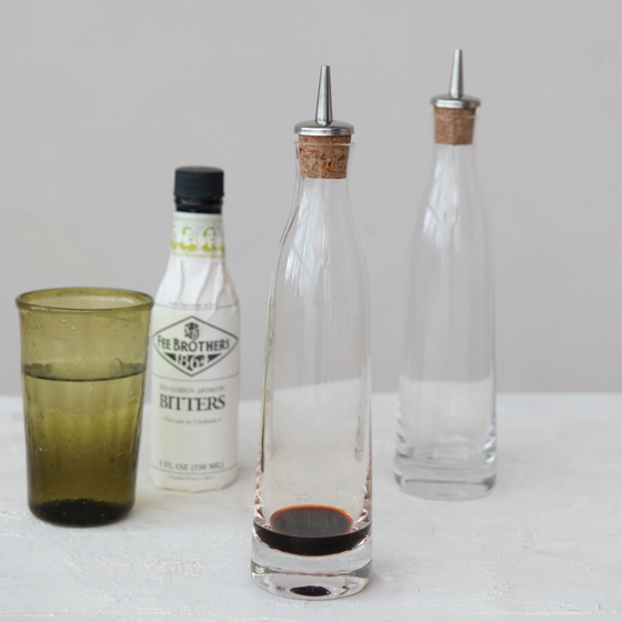 8oz Glass Cruet with Cork & Spout