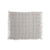 Cable Knit Fringe Throw - Natural