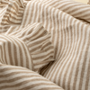 Ruffle Thin Stripe Table Runner - Beige