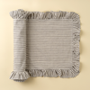 Ruffle Thin Stripe Table Runner - Grey