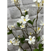 27" White Plum Flower Stem