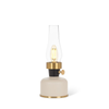Small Lantern LED Lamp w/Chimney - IVORY 9"H