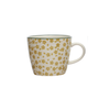 Floral Patterned Stoneware Mug - Yellow