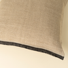 Selvage Linen Pillow - Charcoal