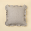 Ruffle Thin Stripe Pillow - Grey