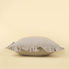 Ruffle Thin Stripe Pillow - Grey