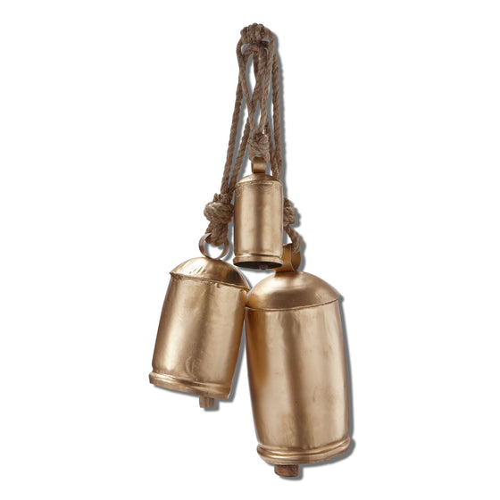 Antique Hanging Bells - Antique Gold