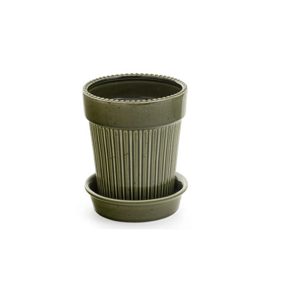 Green Ceramic Planter