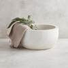 Large Wood Bowl - White