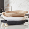 Paulownia Double Handle Bowl - White