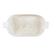 Paulownia Double Handle Bowl - White