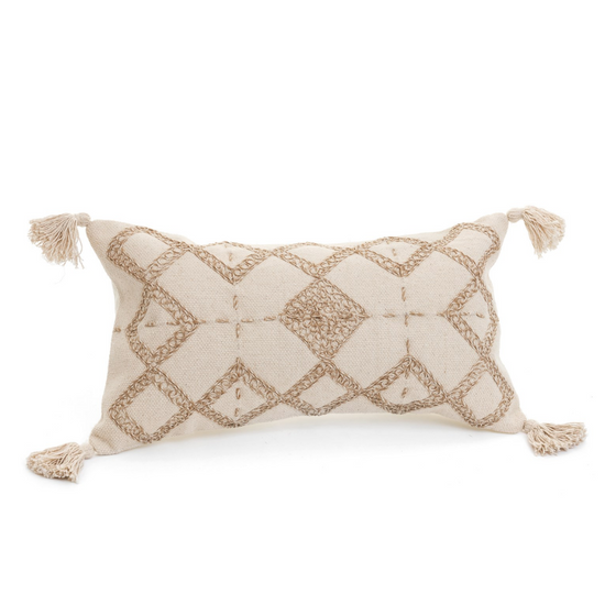 Geo Embroidered Cushion