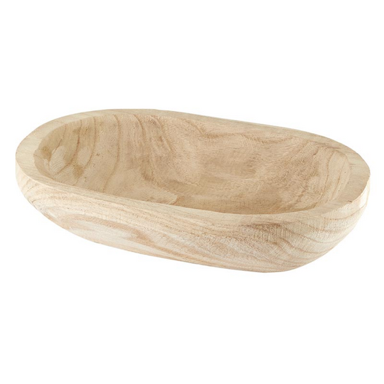 Paulownia Dough Bowl - Natural